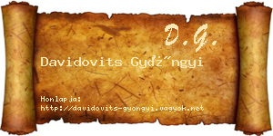Davidovits Gyöngyi névjegykártya